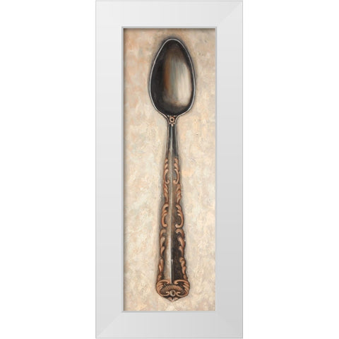 Vintage Spoon White Modern Wood Framed Art Print by Atelier B Art Studio