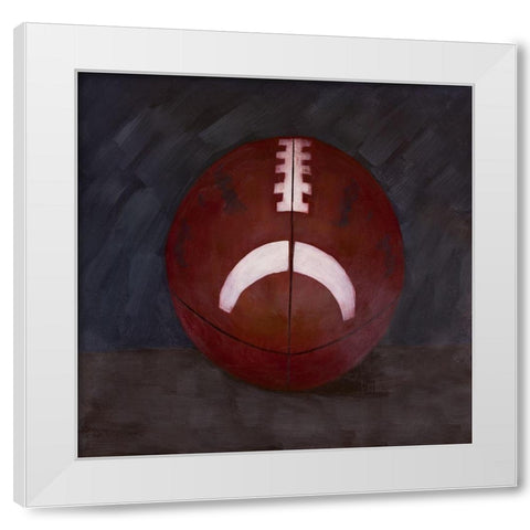 FOOTBALL BALL White Modern Wood Framed Art Print by Atelier B Art Studio