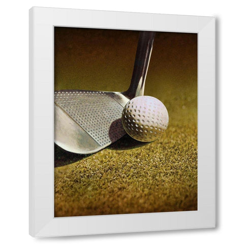 GOLF CLOSEUP White Modern Wood Framed Art Print by Atelier B Art Studio