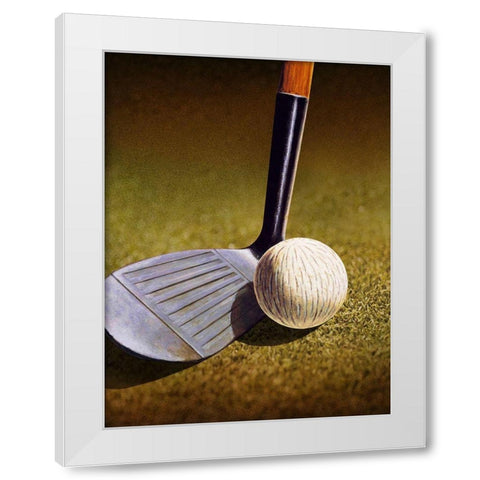 CLOSEUP OF A GOLF CLUB White Modern Wood Framed Art Print by Atelier B Art Studio