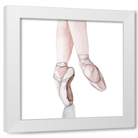 BALLERINA FEET White Modern Wood Framed Art Print by Atelier B Art Studio