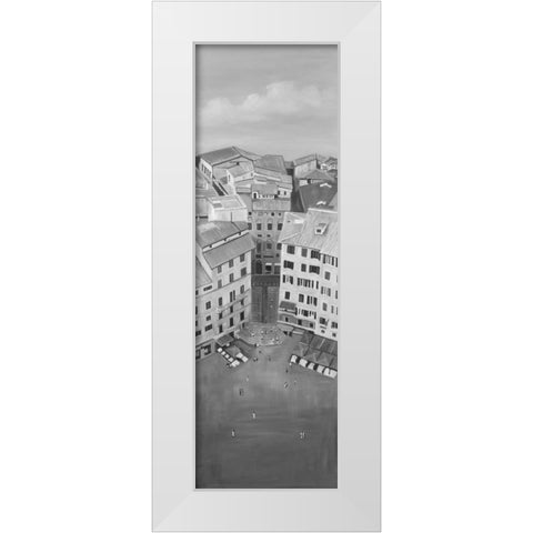 Siena City in Italie White Modern Wood Framed Art Print by Atelier B Art Studio
