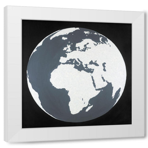 Earth White Modern Wood Framed Art Print by Atelier B Art Studio