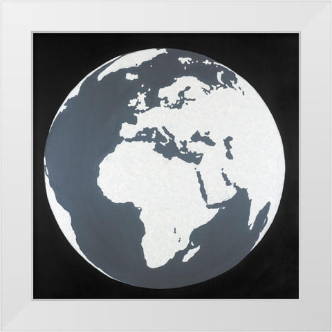 Earth White Modern Wood Framed Art Print by Atelier B Art Studio