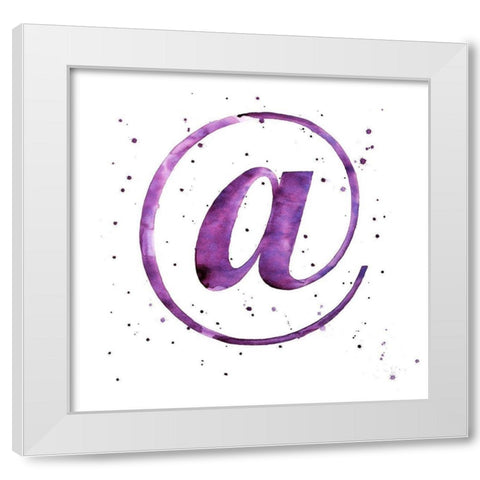 AT White Modern Wood Framed Art Print by Atelier B Art Studio