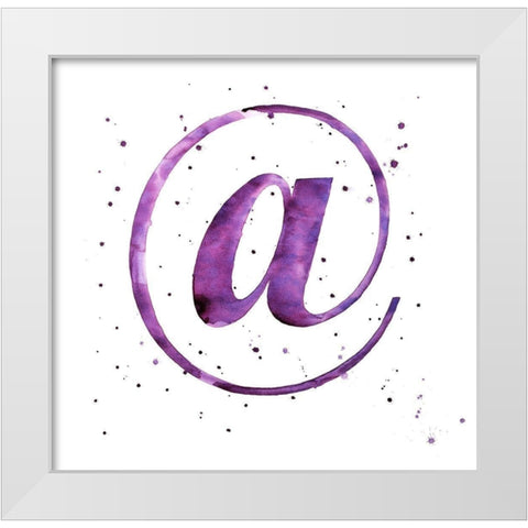 AT White Modern Wood Framed Art Print by Atelier B Art Studio