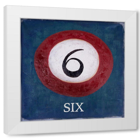 BILLIARD BALL NO6 White Modern Wood Framed Art Print by Atelier B Art Studio
