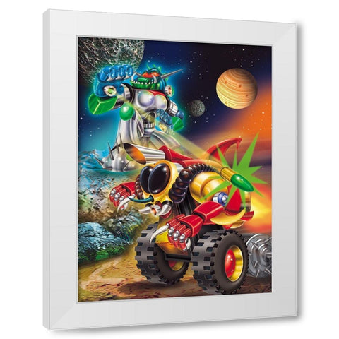 Space White Modern Wood Framed Art Print by Hoenderkamp, Patrick