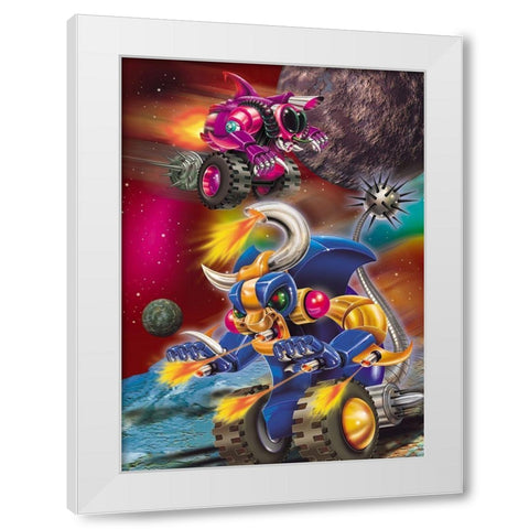 Space 2 White Modern Wood Framed Art Print by Hoenderkamp, Patrick