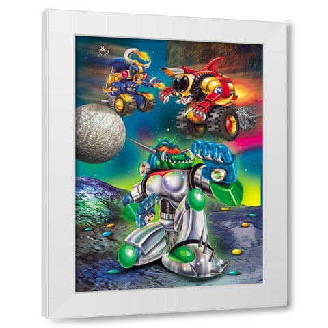 Space 3 White Modern Wood Framed Art Print by Hoenderkamp, Patrick