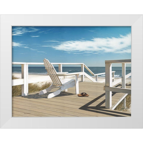 Sun Deck White Modern Wood Framed Art Print by Pollera, Daniel