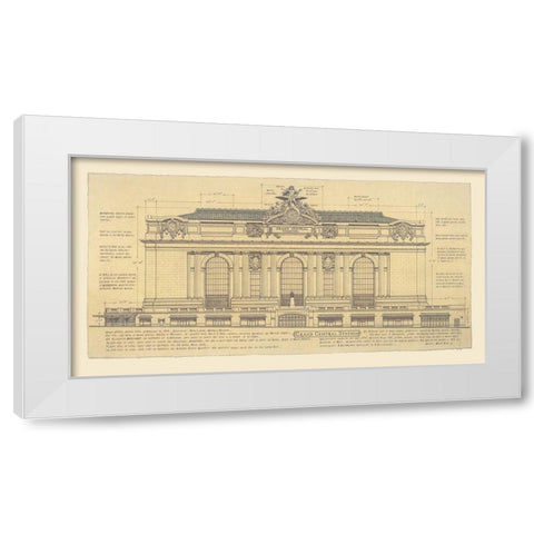 Grand Central Station White Modern Wood Framed Art Print by Vilar, Roger