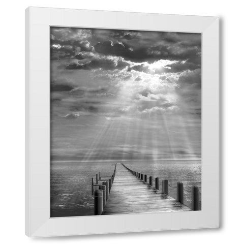 Storm Clearing White Modern Wood Framed Art Print by Fisch, Ellen