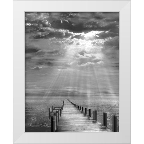 Storm Clearing White Modern Wood Framed Art Print by Fisch, Ellen