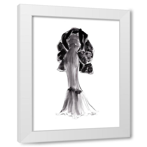 Evening Coat White Modern Wood Framed Art Print by Amico, Tina