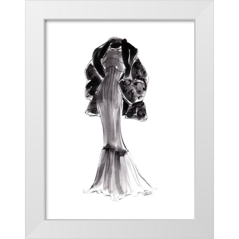 Evening Coat White Modern Wood Framed Art Print by Amico, Tina