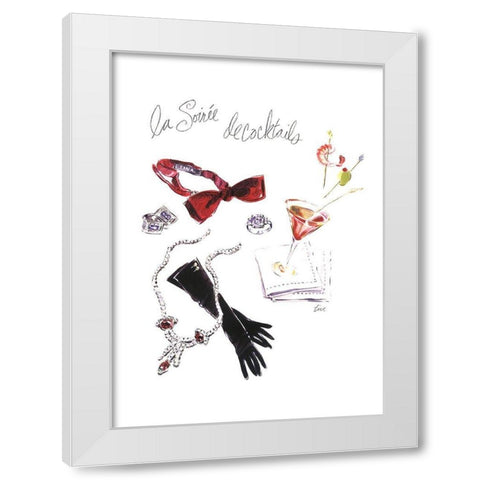 La Soirée de Cocktails White Modern Wood Framed Art Print by Amico, Tina