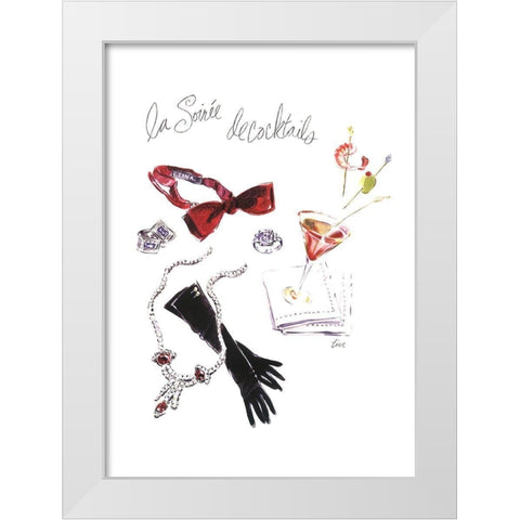 La Soirée de Cocktails White Modern Wood Framed Art Print by Amico, Tina