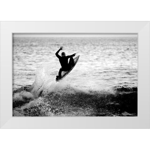 Airborne White Modern Wood Framed Art Print by Anonymous