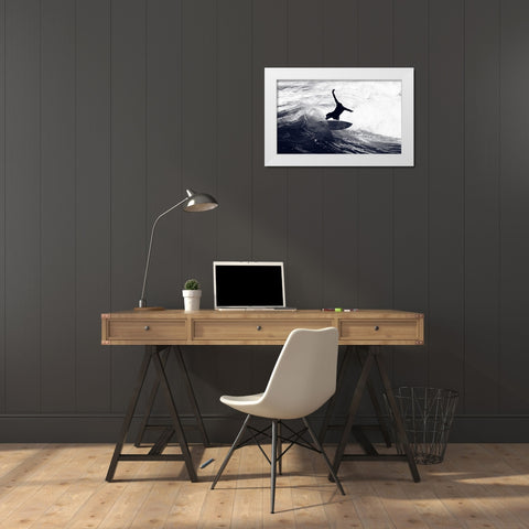 Wild Ride White Modern Wood Framed Art Print by Anonymous