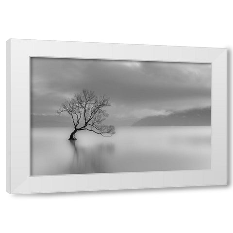 Quiet Times White Modern Wood Framed Art Print by Anonymous