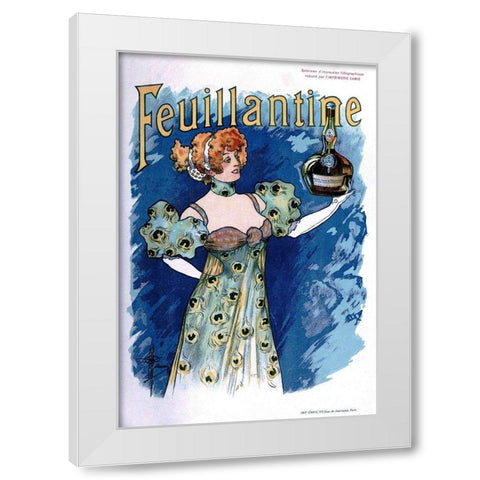 Feuillantine 1896 White Modern Wood Framed Art Print by Guillaume, Albert