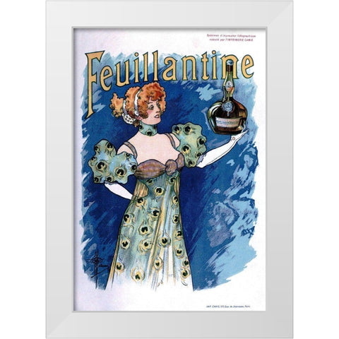 Feuillantine 1896 White Modern Wood Framed Art Print by Guillaume, Albert