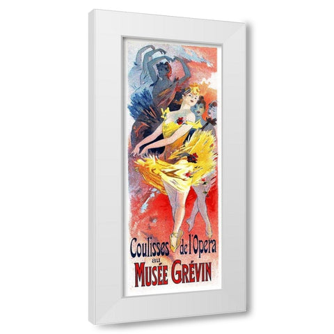 Musee Grevin, 1891 White Modern Wood Framed Art Print by Cheret, Jules