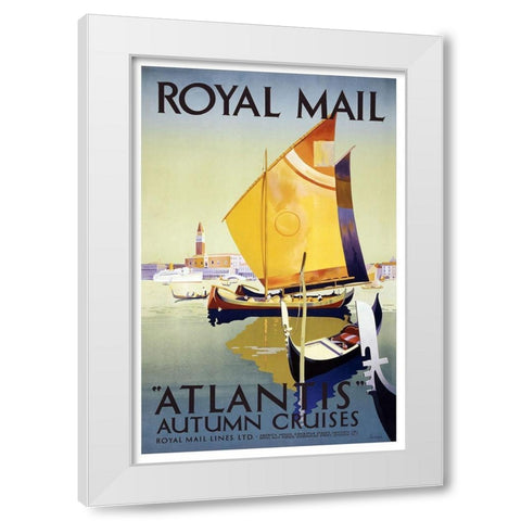 Atlantis Cruises White Modern Wood Framed Art Print by Padden,Dafney