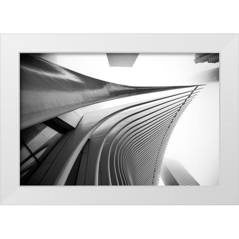 World Trade center Architecture II White Modern Wood Framed Art Print by Graciet, Stephane