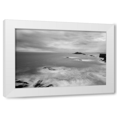 Saint-Malo Bay White Modern Wood Framed Art Print by Graciet, Stephane