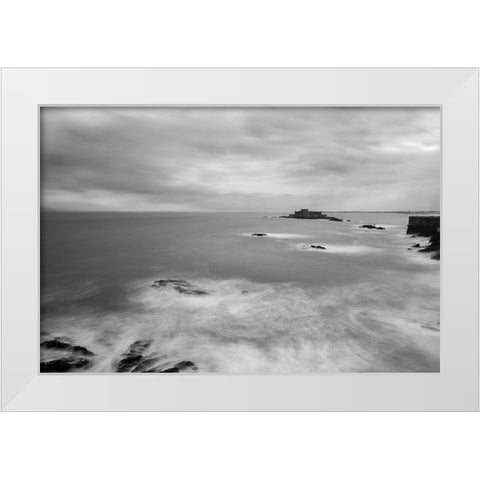Saint-Malo Bay White Modern Wood Framed Art Print by Graciet, Stephane
