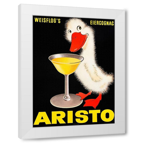 Aristo Cognac, 1957 White Modern Wood Framed Art Print by Anonymous