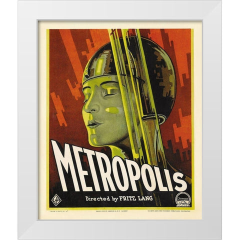 Metropolis White Modern Wood Framed Art Print by Graul, Werner