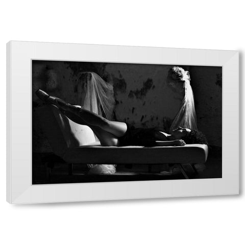 After the Ballet I. White Modern Wood Framed Art Print by Sipos, Judit