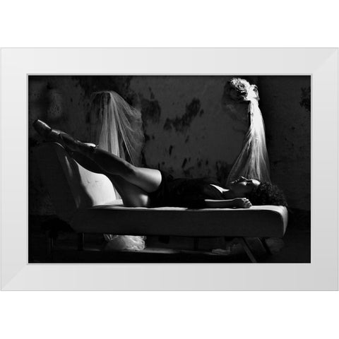 After the Ballet I. White Modern Wood Framed Art Print by Sipos, Judit
