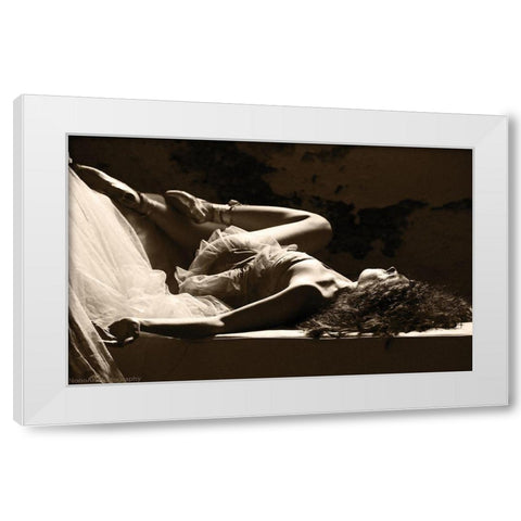 After the Ballet II. White Modern Wood Framed Art Print by Sipos, Judit