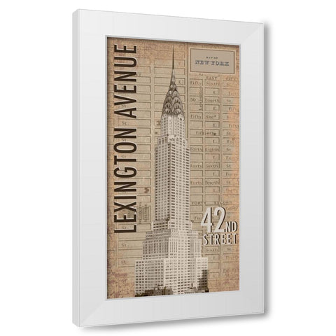 Chrysler White Modern Wood Framed Art Print by Anonymous