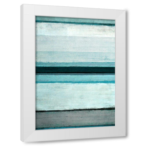 Abstract Stripes White Modern Wood Framed Art Print by Tice, Carollynn