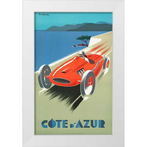 Cote DAzur White Modern Wood Framed Art Print by Fix Masseau, Pierre