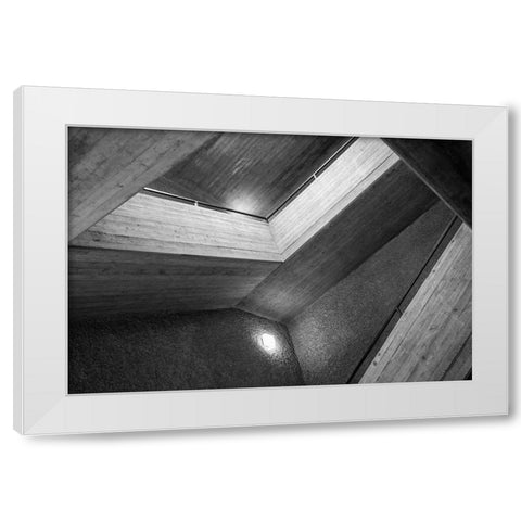 Staircase White Modern Wood Framed Art Print by Graciet, Stephane