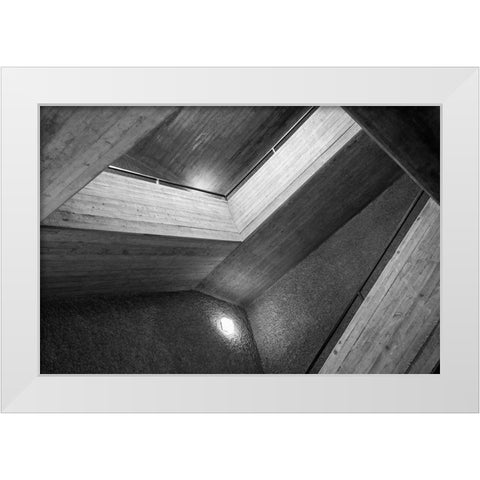 Staircase White Modern Wood Framed Art Print by Graciet, Stephane