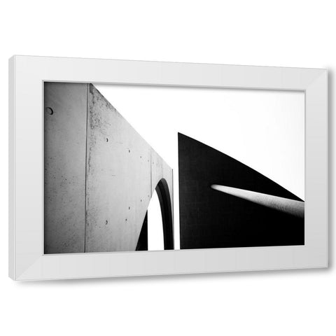 Architectural Abstract White Modern Wood Framed Art Print by Graciet, Stephane