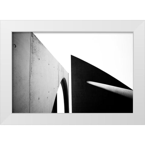 Architectural Abstract White Modern Wood Framed Art Print by Graciet, Stephane