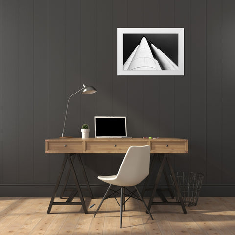 Building Columns White Modern Wood Framed Art Print by Graciet, Stephane