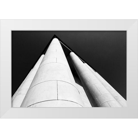 Building Columns White Modern Wood Framed Art Print by Graciet, Stephane