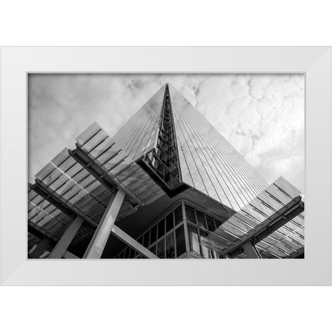 The Shard,London White Modern Wood Framed Art Print by Raffoul,John