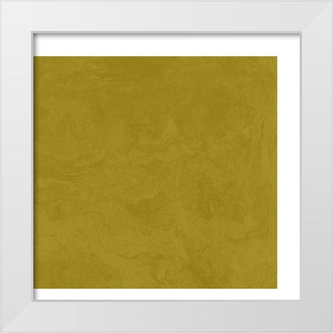 Abstract Mustard White Modern Wood Framed Art Print by Inuit