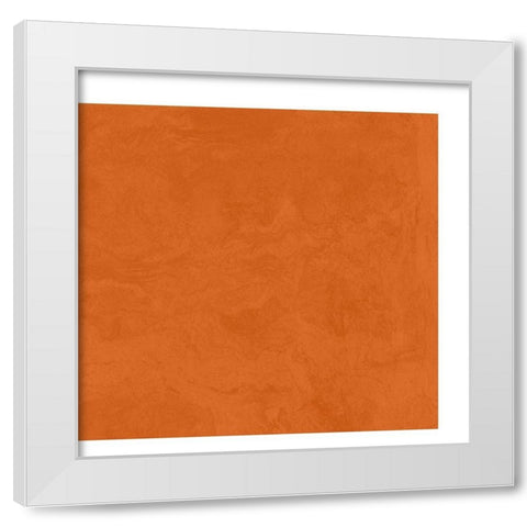 Abstract Orange White Modern Wood Framed Art Print by Inuit