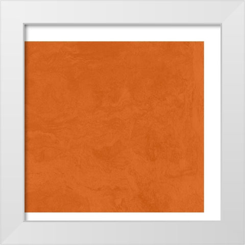 Abstract Orange White Modern Wood Framed Art Print by Inuit